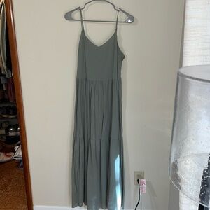 Sage green maxi dress